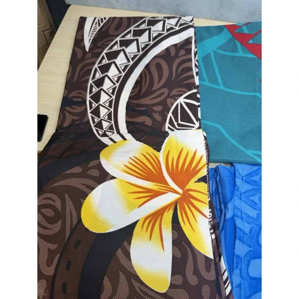 Lot Of 9 African Polynesian Or Hawaiian Print 64